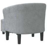 Chaise cabriolet avec repose-pied gris foncé velours