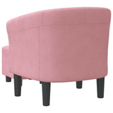 Chaise cabriolet avec repose-pied rose velours