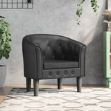 Chaise cabriolet noir similicuir