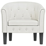 Chaise cabriolet blanc similicuir