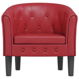 Chaise cabriolet rouge bordeaux similicuir