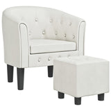 Chaise cabriolet avec repose-pied blanc similicuir