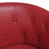 Chaise cabriolet avec repose-pied rouge bordeaux similicuir