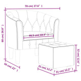 Chaise cabriolet avec repose-pied rouge similicuir