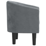 Chaise cabriolet gris foncé velours