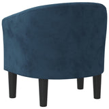Chaise cabriolet bleu foncé velours