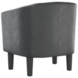 Fauteuil gris similicuir
