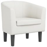 Fauteuil blanc similicuir