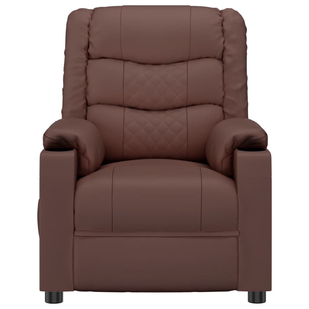 Fauteuil inclinable électrique Marron Similicuir