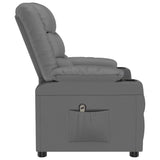 Fauteuil inclinable électrique Gris Similicuir