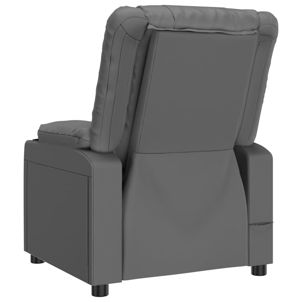 Fauteuil inclinable électrique Gris Similicuir