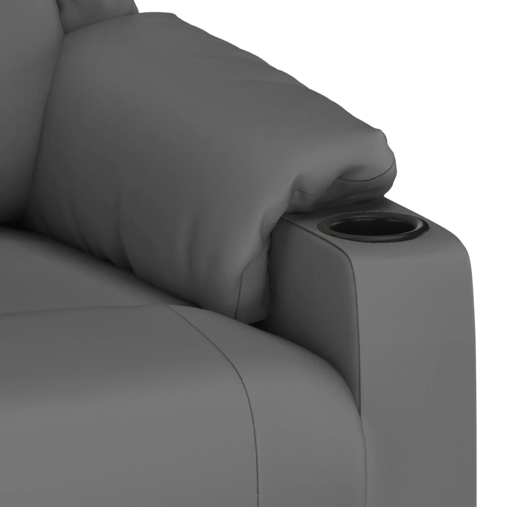 Fauteuil inclinable électrique Gris Similicuir