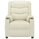 Fauteuil de massage électrique Crème Similicuir
