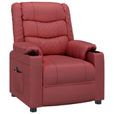 Fauteuil de massage électrique Rouge bordeaux Similicuir
