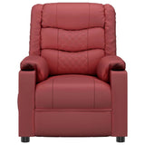 Fauteuil de massage électrique Rouge bordeaux Similicuir