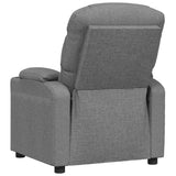 Fauteuil inclinable électrique Gris clair Tissu