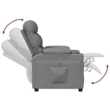 Fauteuil inclinable électrique Gris clair Tissu