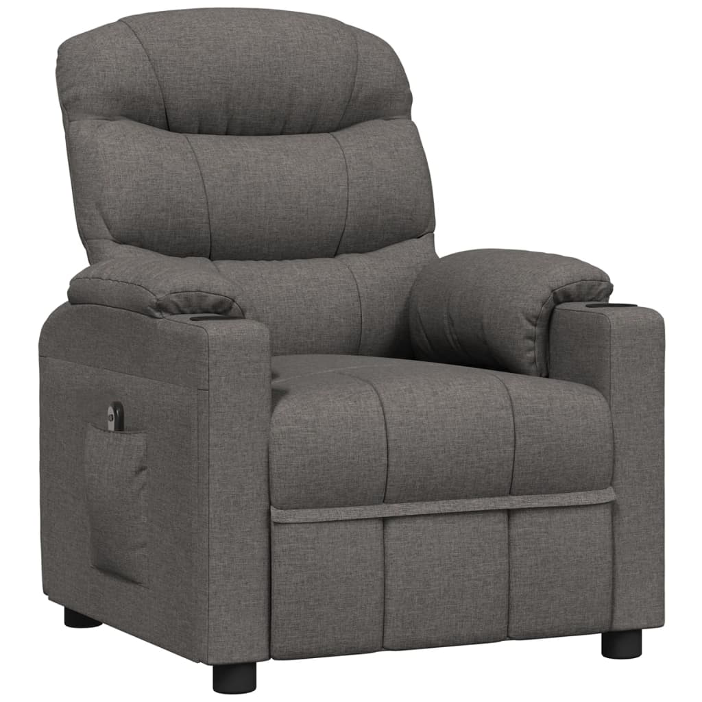 Fauteuil inclinable électrique Gris foncé Tissu