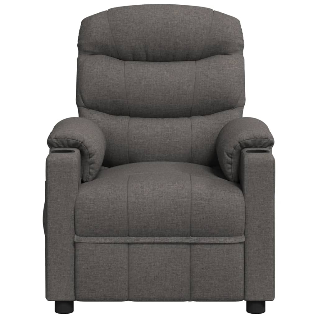 Fauteuil inclinable électrique Gris foncé Tissu