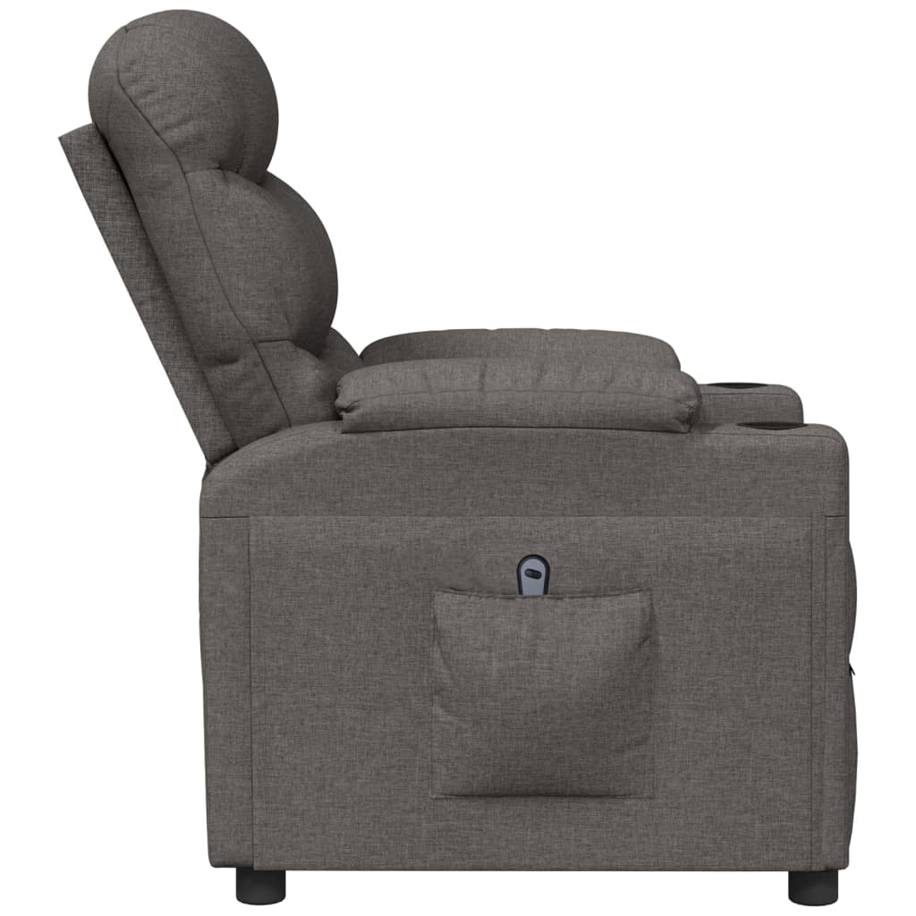 Fauteuil inclinable électrique Gris foncé Tissu