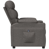 Fauteuil inclinable électrique Gris foncé Tissu