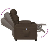 Fauteuil inclinable électrique Marron foncé Tissu