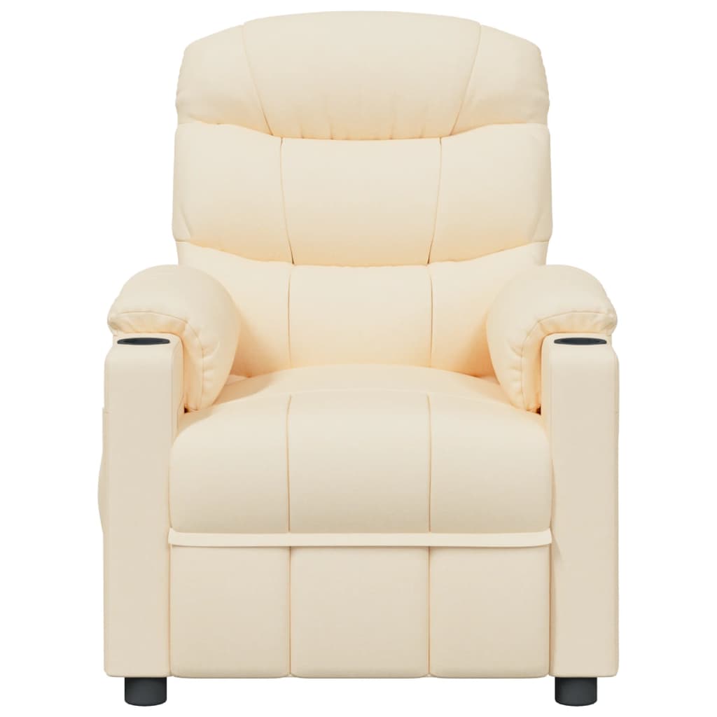 Fauteuil inclinable électrique Crème Tissu