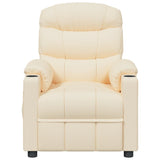 Fauteuil inclinable électrique Crème Tissu