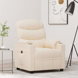 Fauteuil inclinable électrique Crème Tissu
