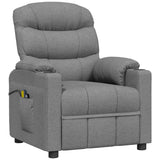Fauteuil électrique de massage Gris clair Tissu