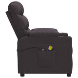 Fauteuil électrique de massage Marron foncé Tissu