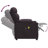 Fauteuil électrique de massage Marron foncé Tissu
