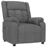 Fauteuil inclinable électrique Gris foncé Tissu