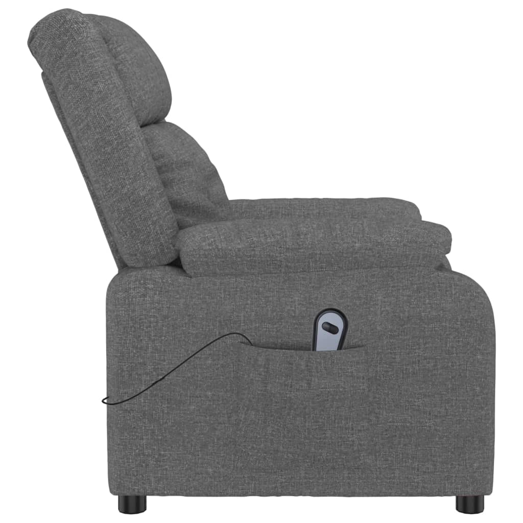 Fauteuil inclinable électrique Gris foncé Tissu