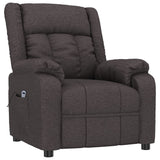 Fauteuil inclinable électrique Marron foncé Tissu