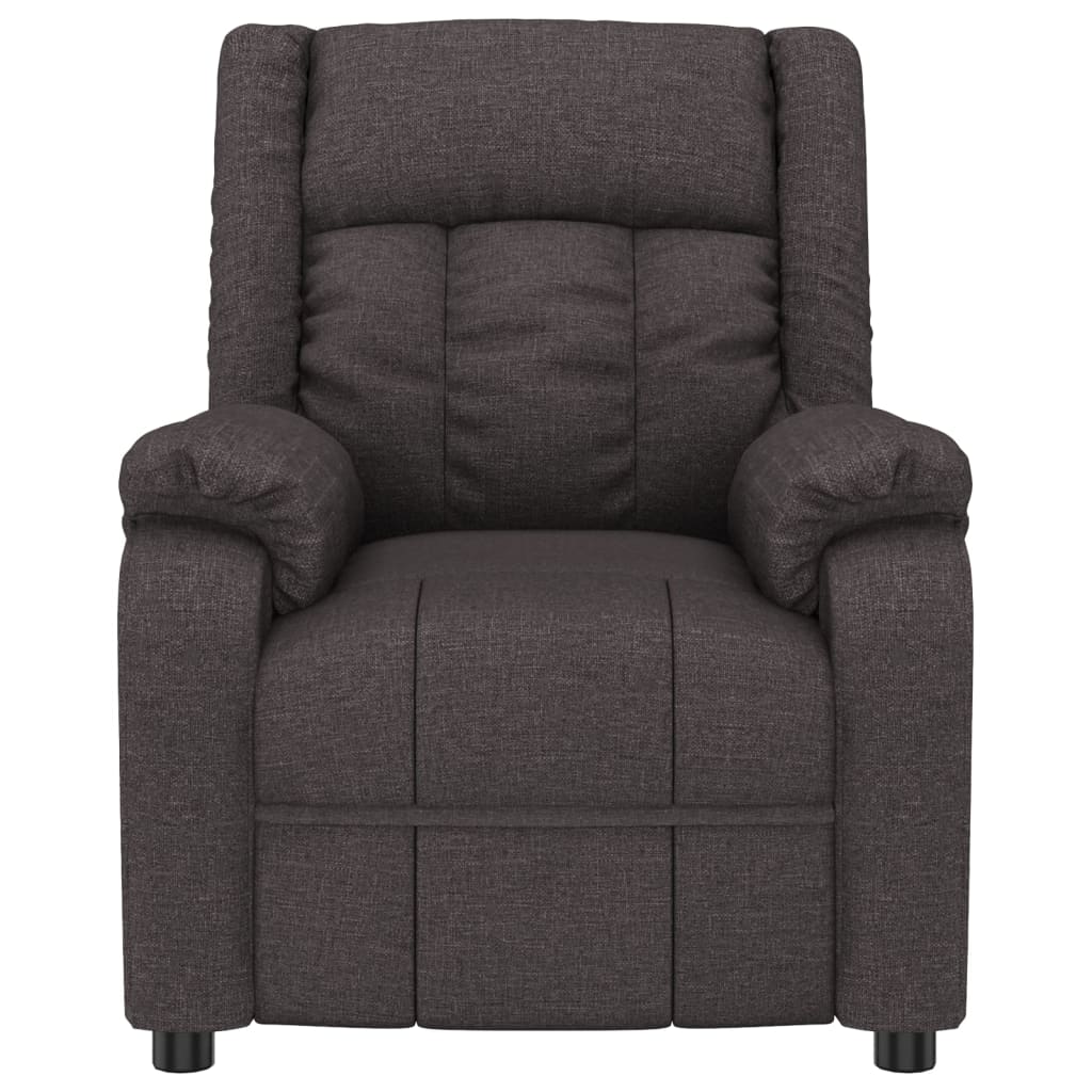 Fauteuil inclinable électrique Marron foncé Tissu