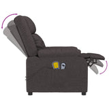 Fauteuil électrique de massage Marron foncé Tissu