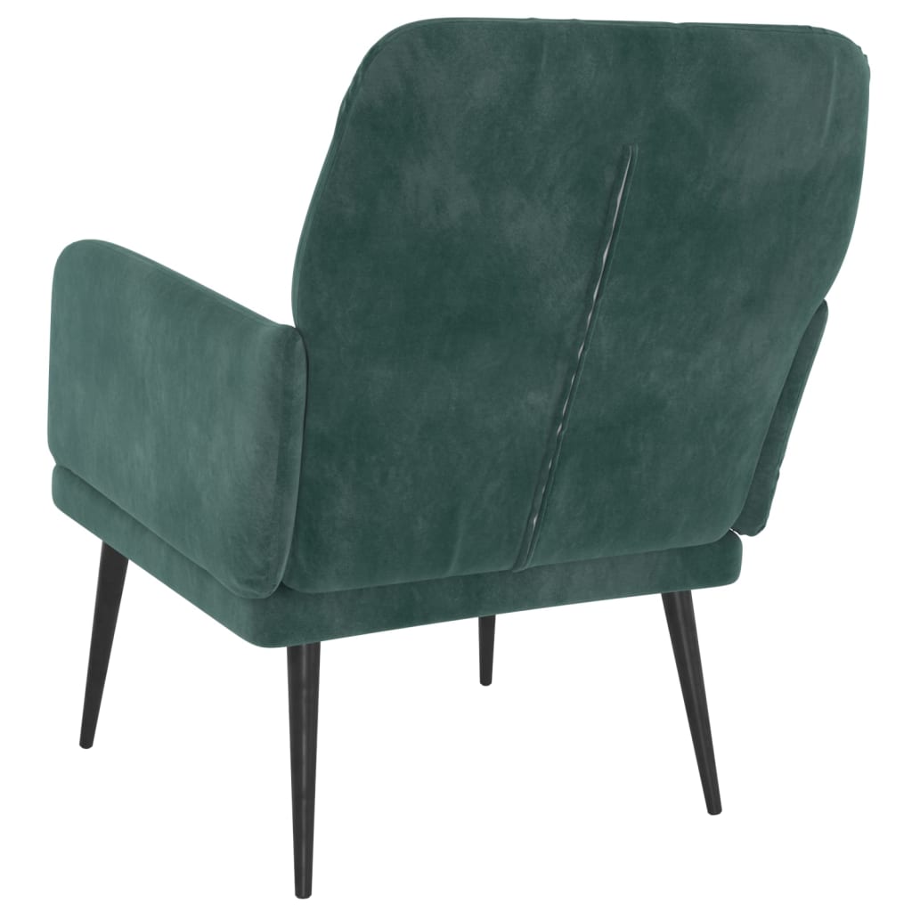 Fauteuil Vert foncé 62x79x79 cm Velours