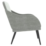 Fauteuil Gris clair 63x76x80 cm Velours