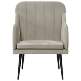 Fauteuil Gris clair 63x76x80 cm Velours