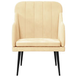 Fauteuil Crème 63x76x80 cm Velours