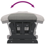 Chaise berçante avec repose-pied Gris clair Tissu