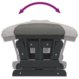 Chaise berçante avec repose-pied Gris foncé Tissu