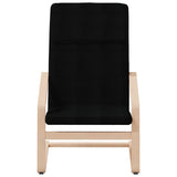 Chaise de relaxation avec repose-pied Noir Tissu