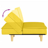 Canapé-lit jaune clair tissu