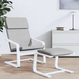 Chaise de relaxation Gris clair Tissu