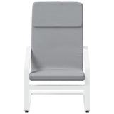 Chaise de relaxation Gris clair Tissu
