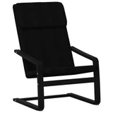 Chaise de relaxation Noir Tissu