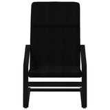 Chaise de relaxation Noir Tissu