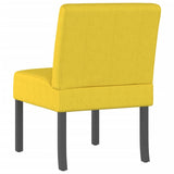 Fauteuil sans accoudoirs jaune clair tissu